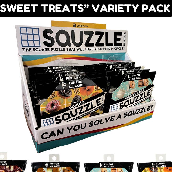 "Sweet Treats" Squzzle Puzzles Variety Pack for wholesale by Fun Squared Games