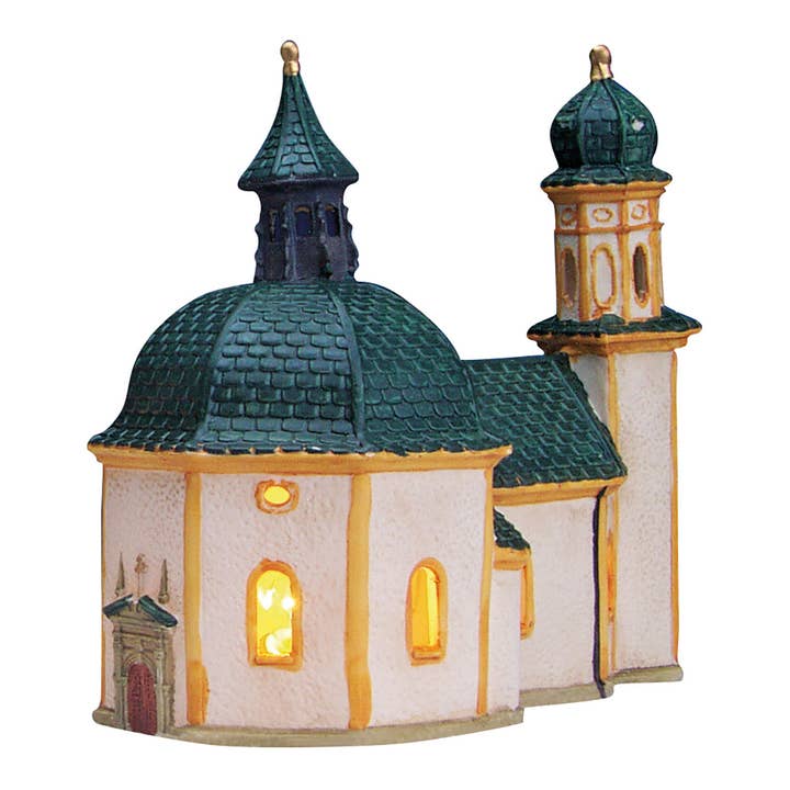Worm Lighthouse Lake Church Seefeld/Tyrol made of porcelain, colorful (W/H/D) 20x21x11cm for wholesale by Wurm