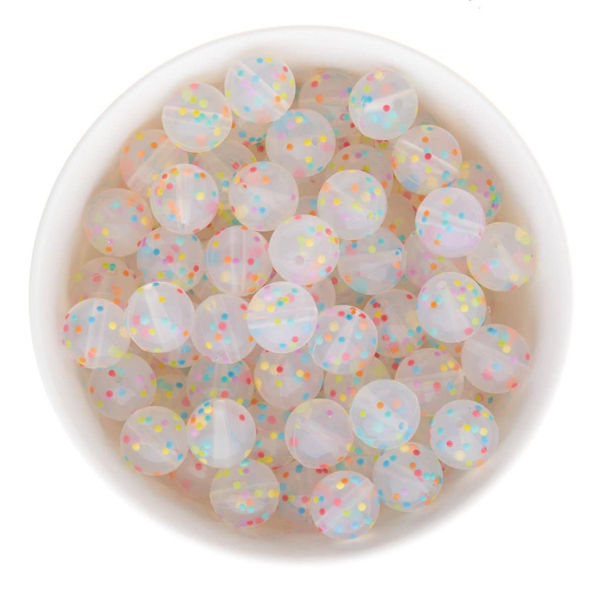 Cara & Co Silicone Craft Supply - Wholesale Craft Supplies - Sprinkle Silicone Round Beads - Loose Beads1