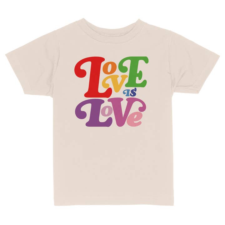 femfetti - Wholesale Screen Printed T-Shirt - Kids - Love Is Love Toddler or Youth Shirt