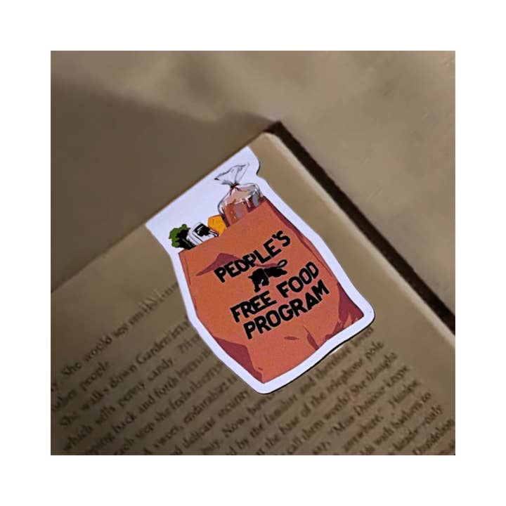 People's Free Food Bag Magnetic Bookmarks | Black Culture for wholesale by CheerNotes Greeting Cards & Stationery