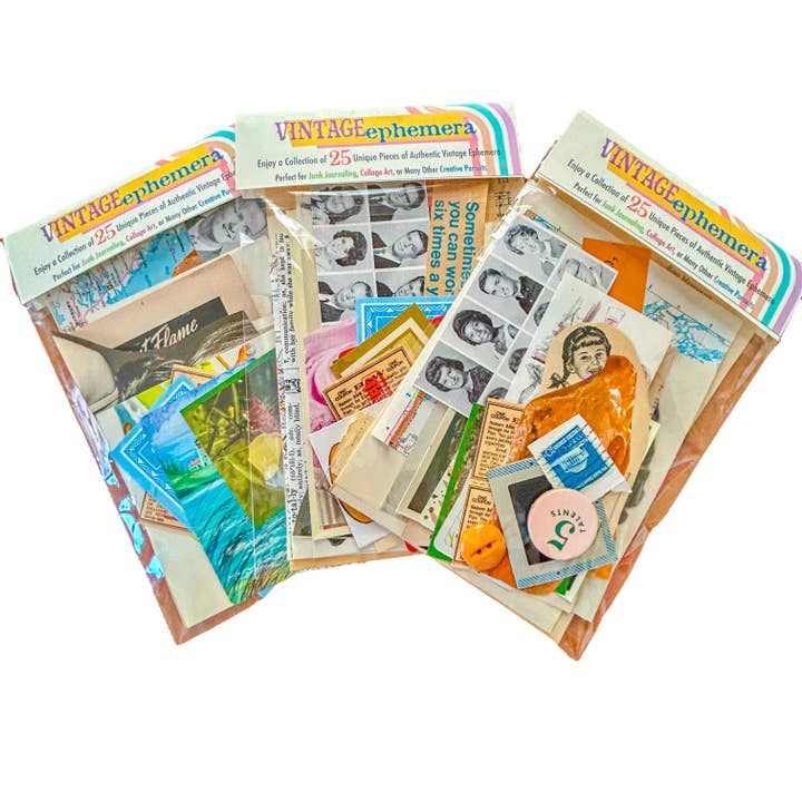 Moonbeam Mercantile - Wholesale Scrapbook - Vintage Ephemera Pack: 25 Authentic Pieces for Junk Journals2