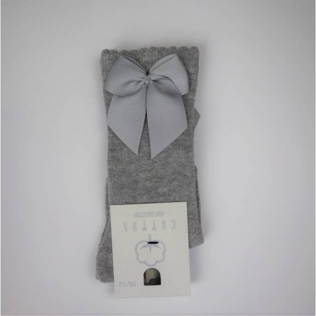 Cotton Socks - Wholesale Socks - Baby - MA101 HIGH SOCK CHILD WITH GROSGRAIN BOW 100% COTTON12