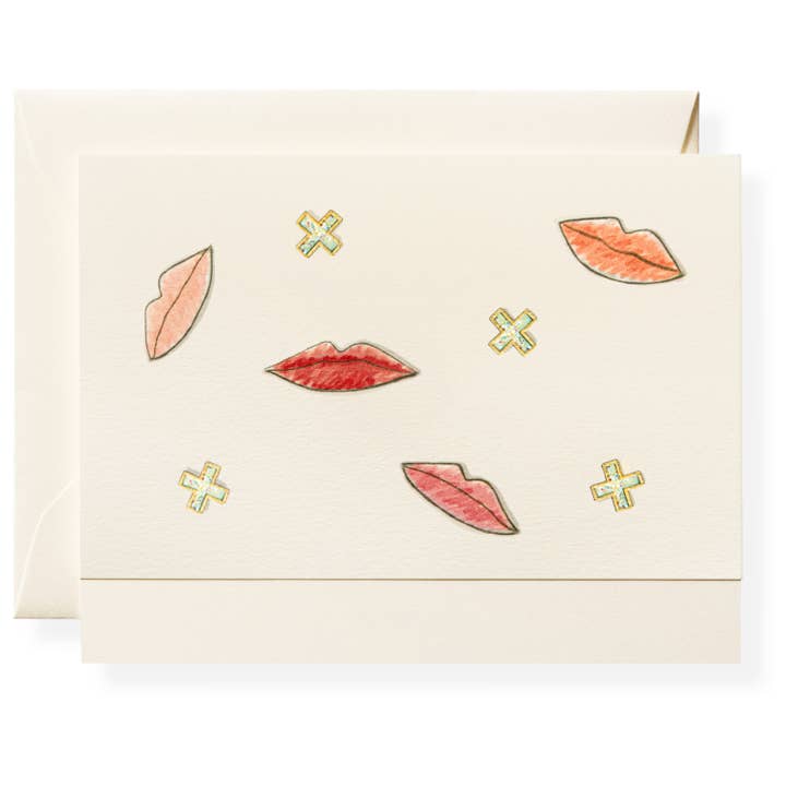 Karen Adams Designs - Venta al por mayor Conjunto de papelería y tarjetas - Tarjeta de notas individual Smooch