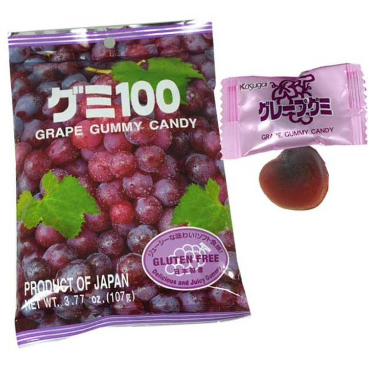 I Got Your Candy - Wholesale Gummy - Kasugai Gummy Grape Peg Bag 3.77oz - 12ct