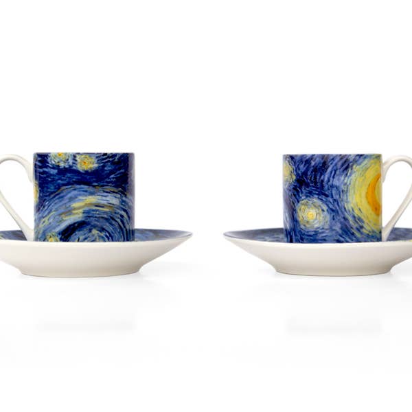 Espresso Set, Vincent van Gogh, Starry Night for wholesale by MUSEUM WEBSHOP