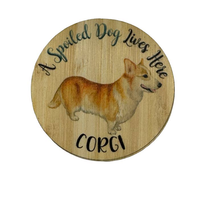 Spoiled Dog - Corgi for wholesale by Bamboo Wood Stickers