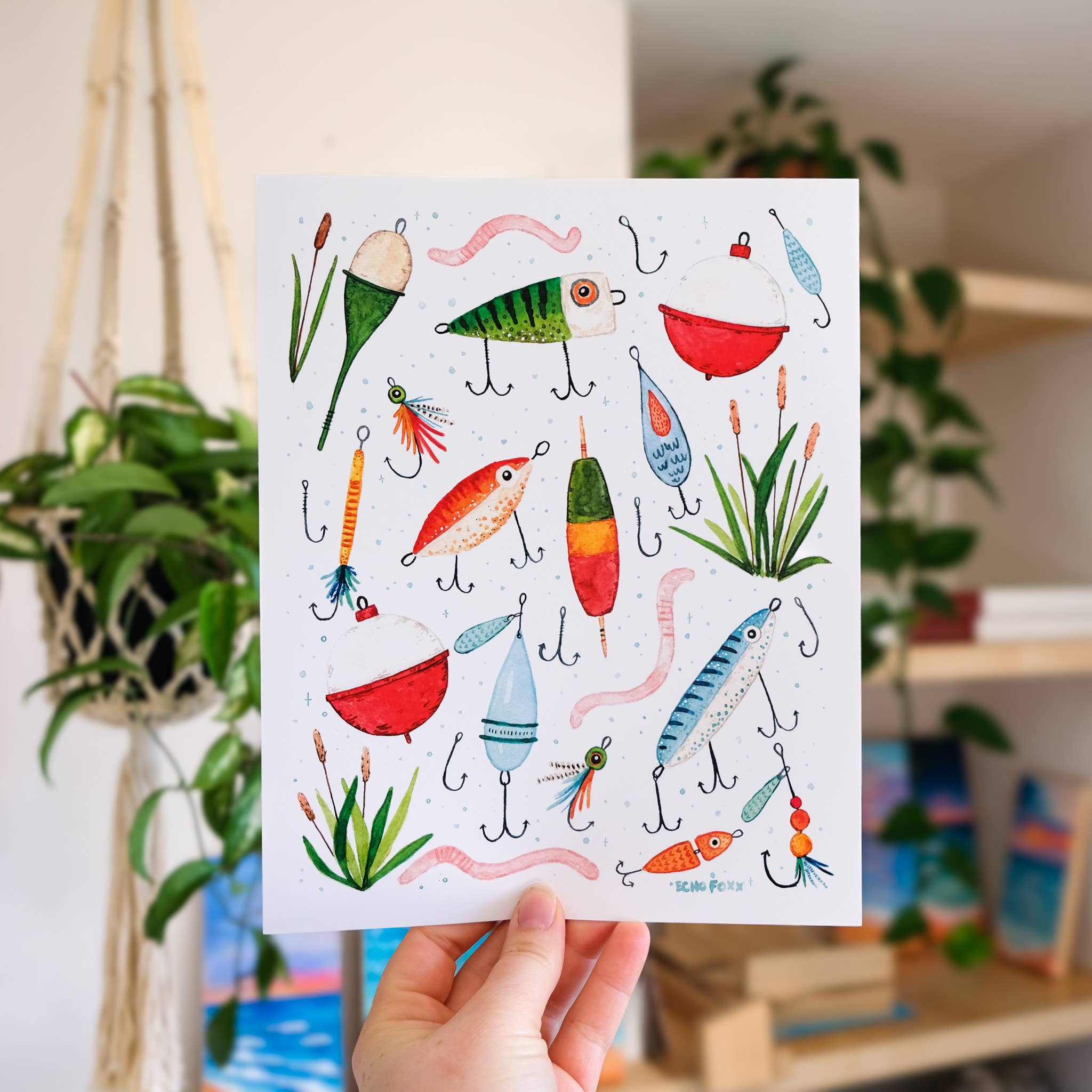 Echo Foxx - Wholesale Kunstprint - Visaas & Dobbers Aquarel Kunstprint0