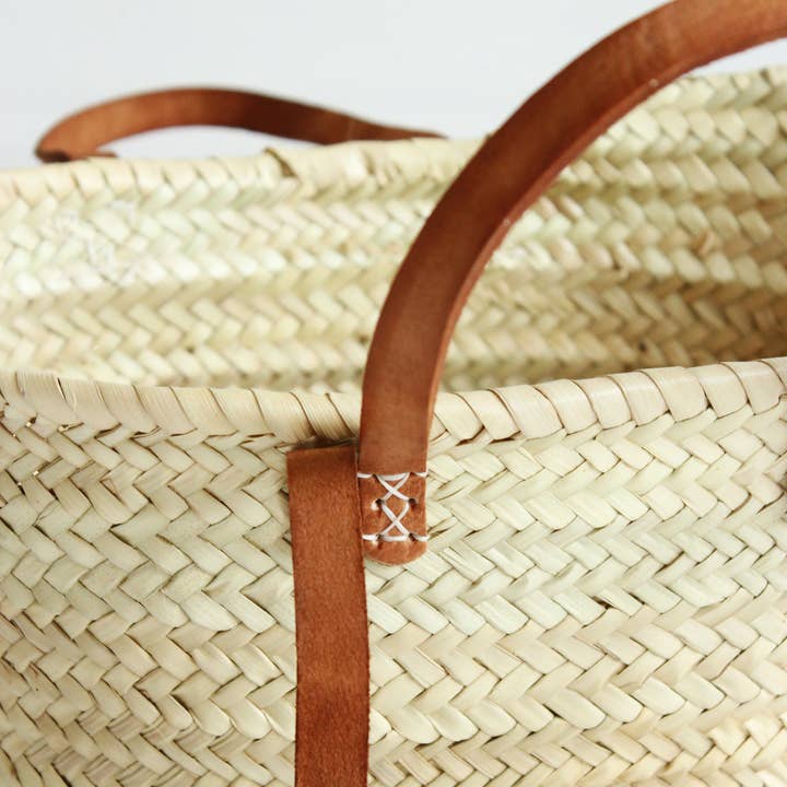 DarKech - Wholesale Beach Bag - French Basket Tote Bag with Double Handles