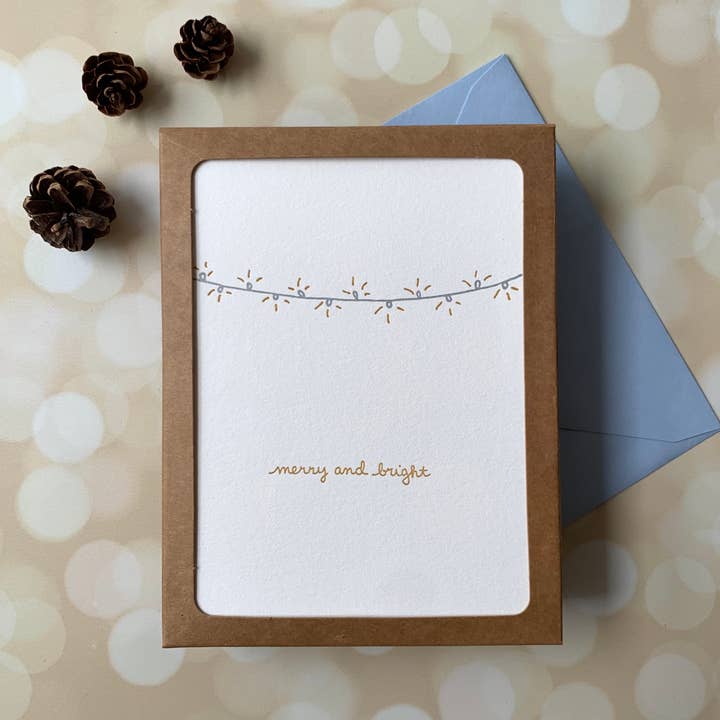 Merry And Bright Holiday Card - Boxed Set for wholesale by Albertine Press