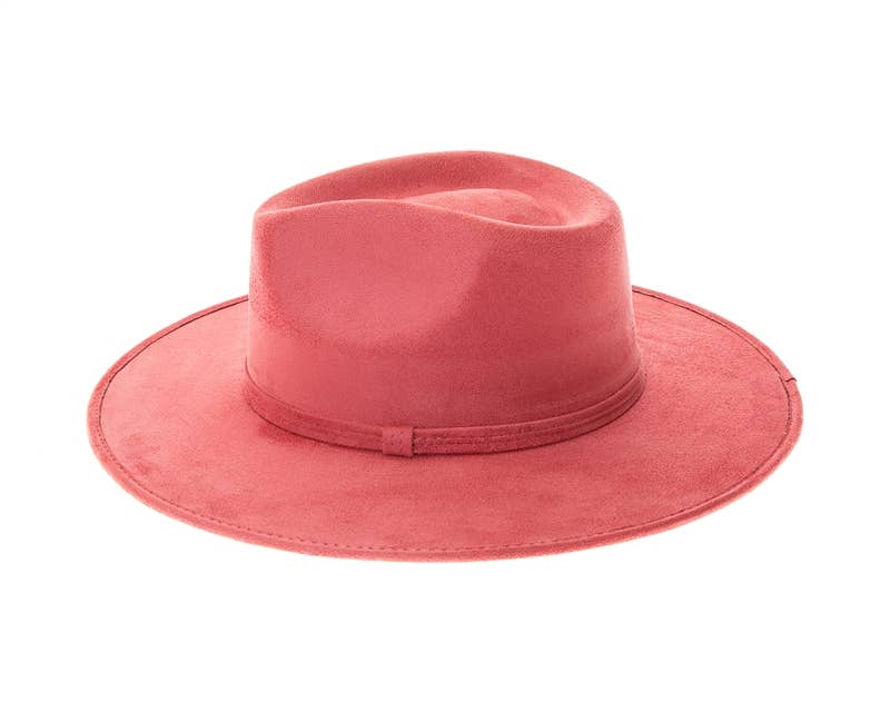 DNMC - Wholesale Fedora - Women's - Stiff Brim Rancher Hat - Premium Vegan Suede - 12+ Colors!16
