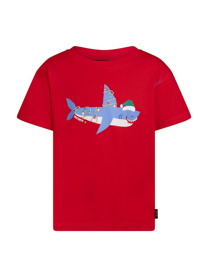 Shark Red A GREAT WHITE CHRISTMAS SHORT SLEEVE T-SHIRT for wholesale on Faire3
