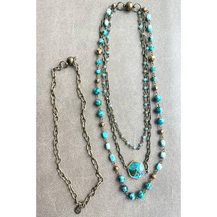 Dylan Designs - Wholesale Pendant/Charm Necklace - Janet Necklace Turquoise4