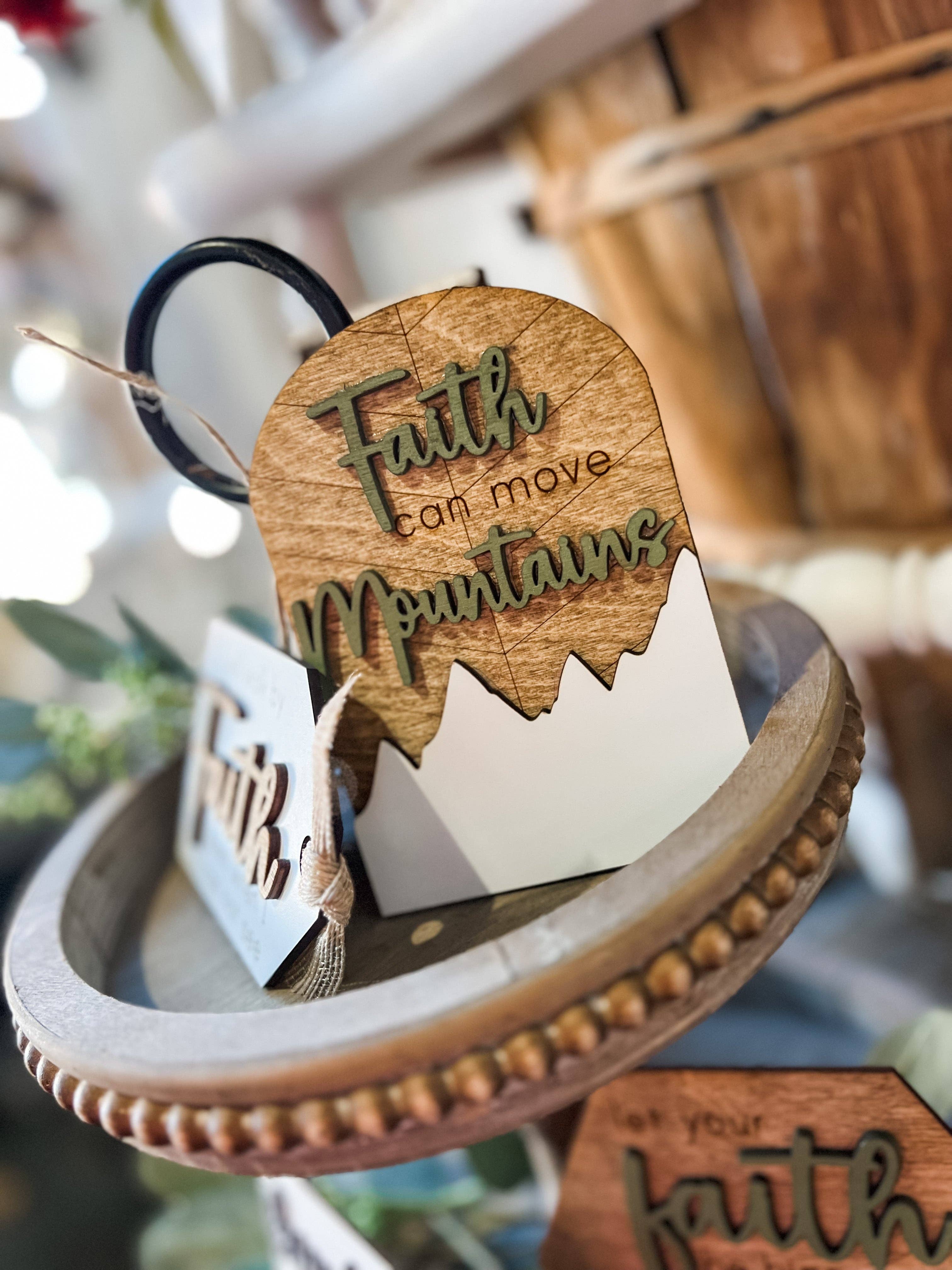 The Nest Home - Wholesale Decorative Tray - Faith Over Fear Tiered Tray Set5