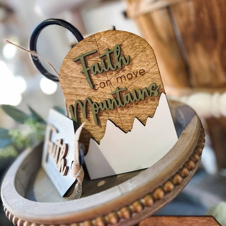 The Nest Home - Wholesale Decorative Tray - Faith Over Fear Tiered Tray Set5