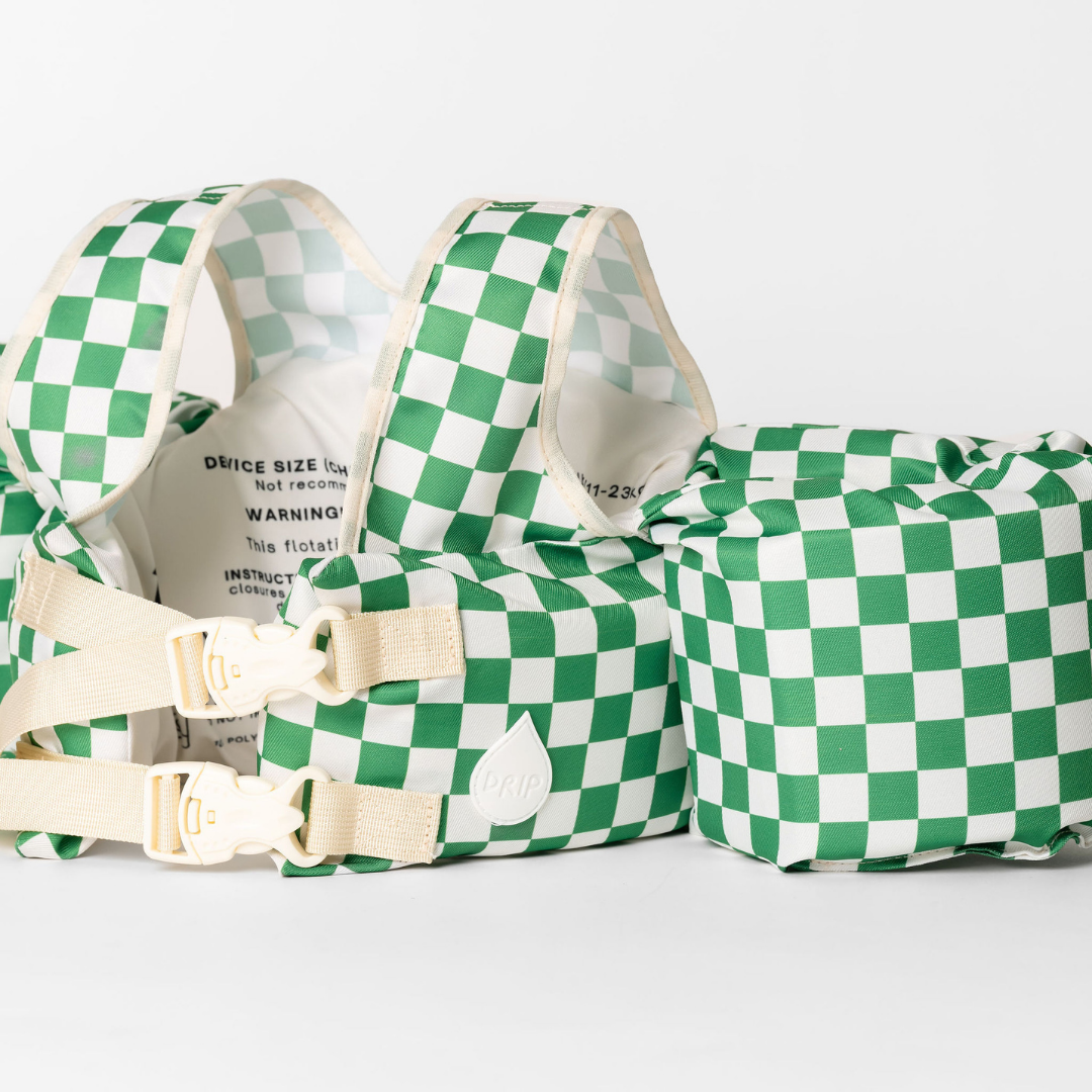 Drip Floats - Wholesale Beach/Pool Toy - Kids & Baby - Green Checkered Kids Float4