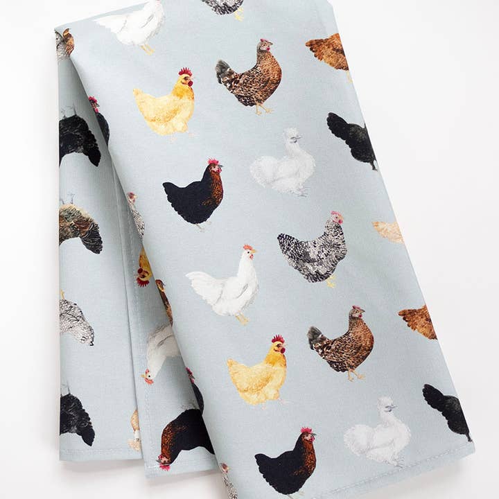 Yardia - Wholesale Tea Towel - Chicken Tea Towel - Organic Cotton Kitchen Towel