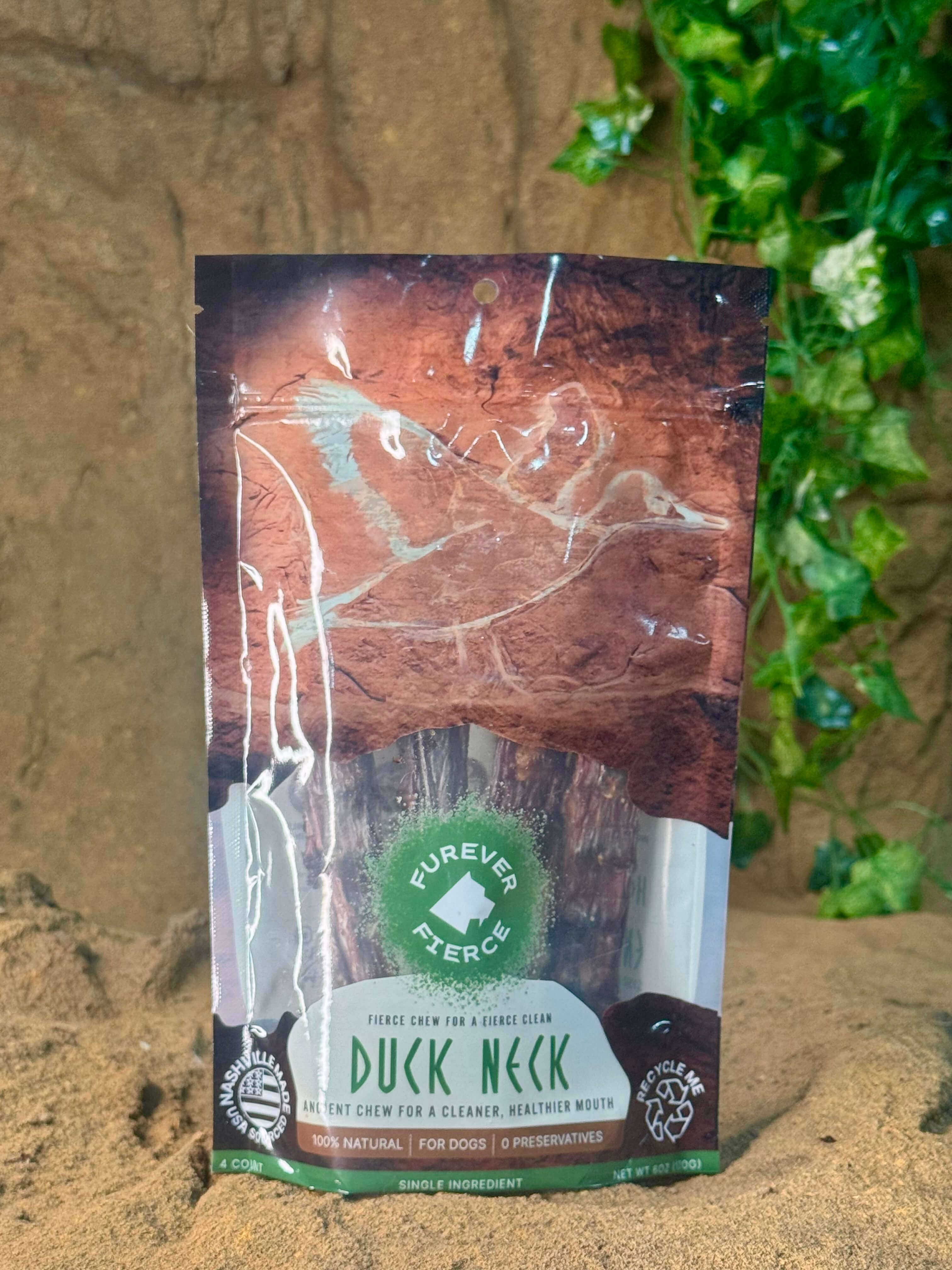 Furever Fierce (formerly Furever Primal) - Wholesale Pet Treats - Dog - Duck Neck Bag of 4 Dog Chew - Natural Single Ingredient2