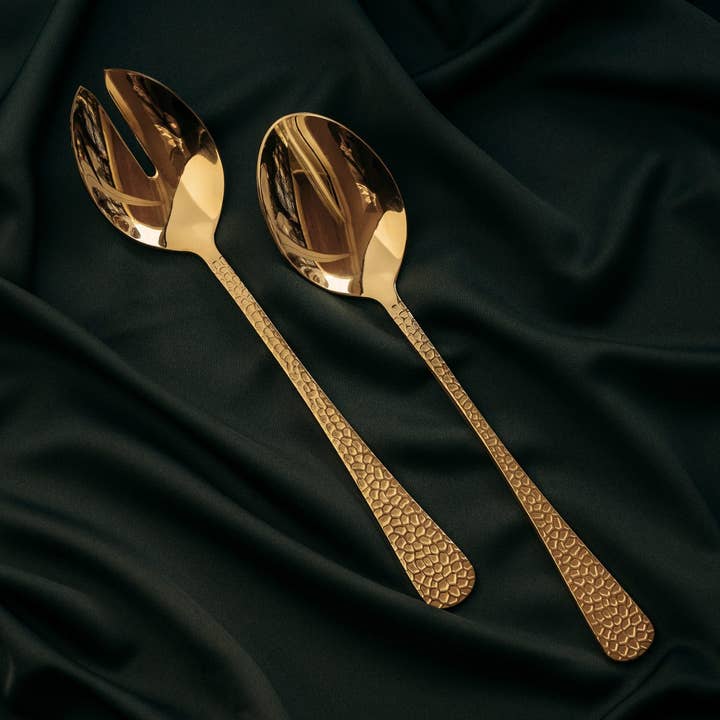 FROST Salad cutlery - Gold for wholesale by Vargen & Thor