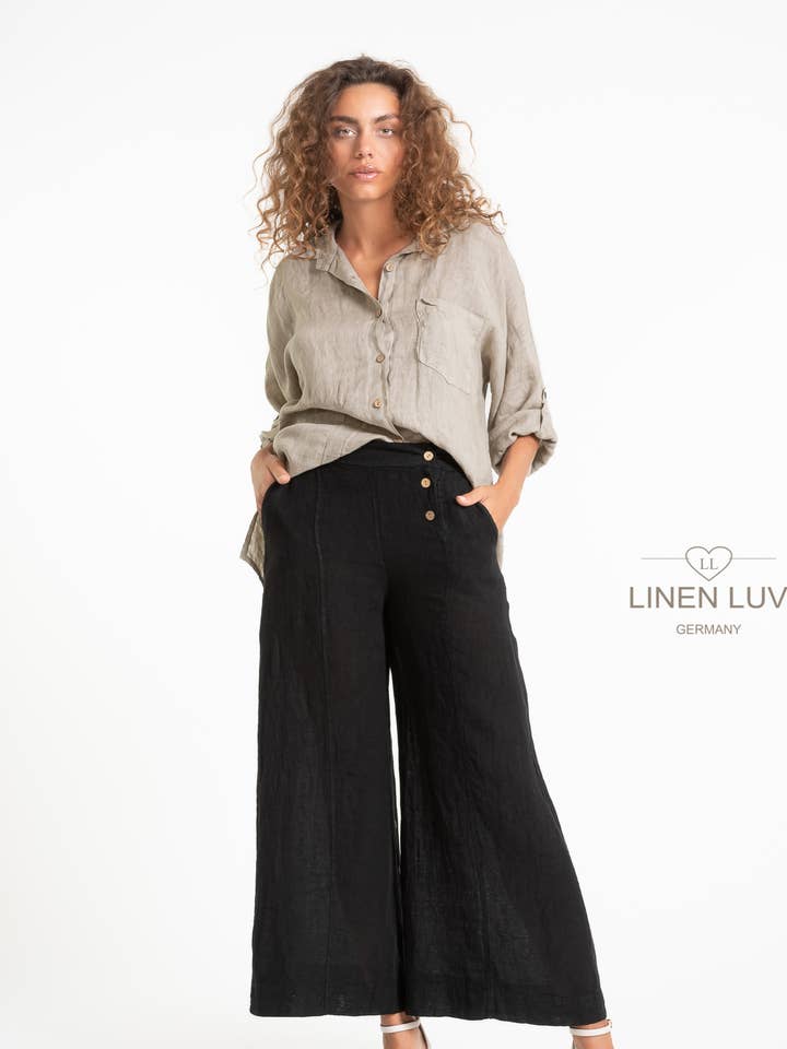 SS25 - Fransk linneskjorta Linen Luv (TP1577-40) för wholesale av LINEN LUV