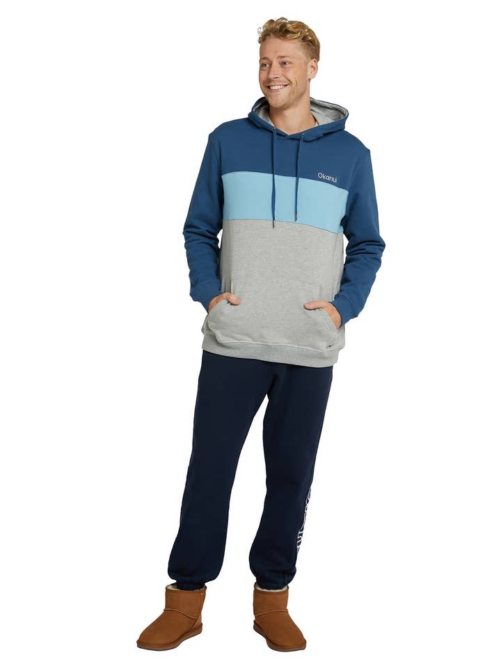 Mens - Hoodie - Versus - Grey Navy for wholesale by Okanui
