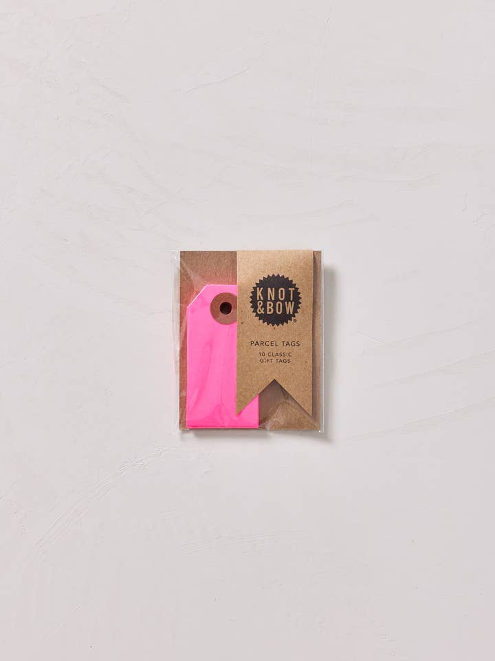 Neon Pink pakketlabels voor wholesale door Knot & Bow