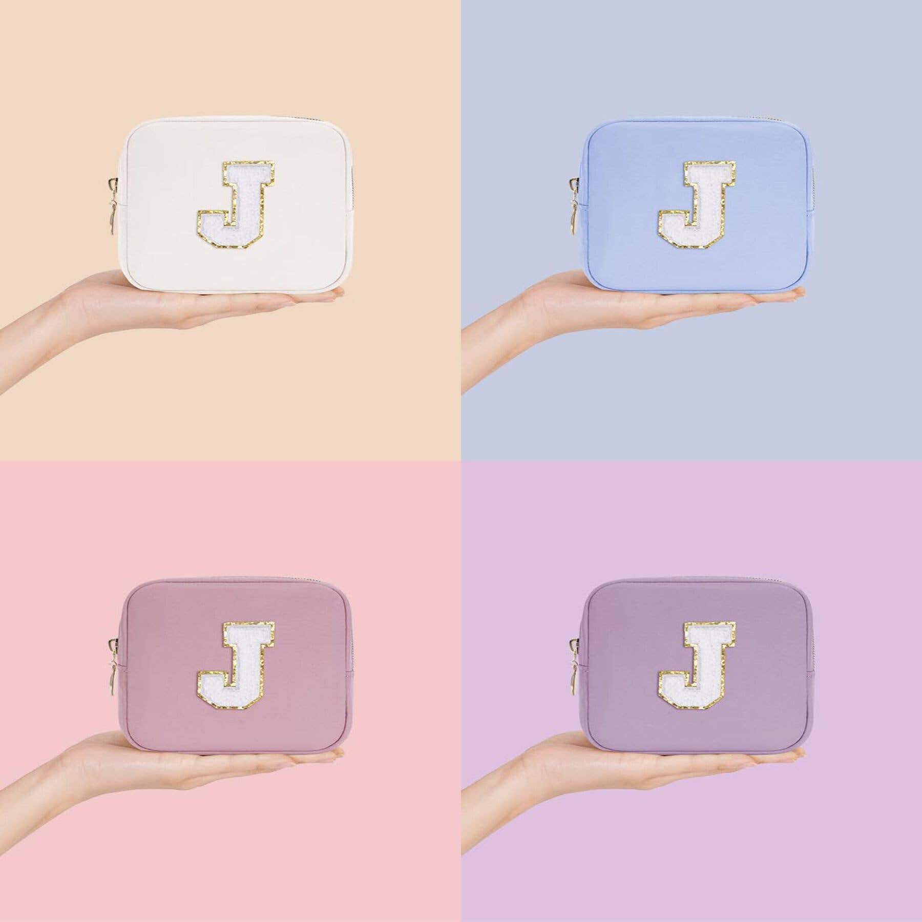 wandf – Großhandel Schmink-/Kosmetiktasche – Personalisierte Monogramm-Tasche Mini Initialen Schminktasche71