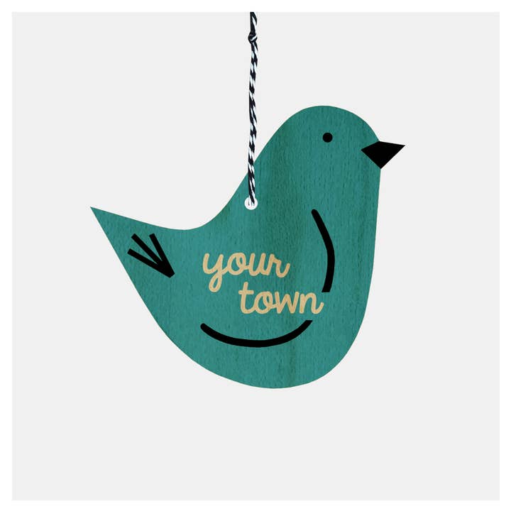 Rock Scissor Paper - Wholesale Ornament - Bird Personalized City Wood Christmas Ornament, name drop