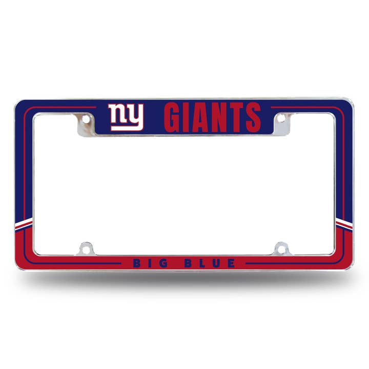 NFL Football New York Giants Two-Tone All Over Chrome Frame for wholesale by Rico Industries