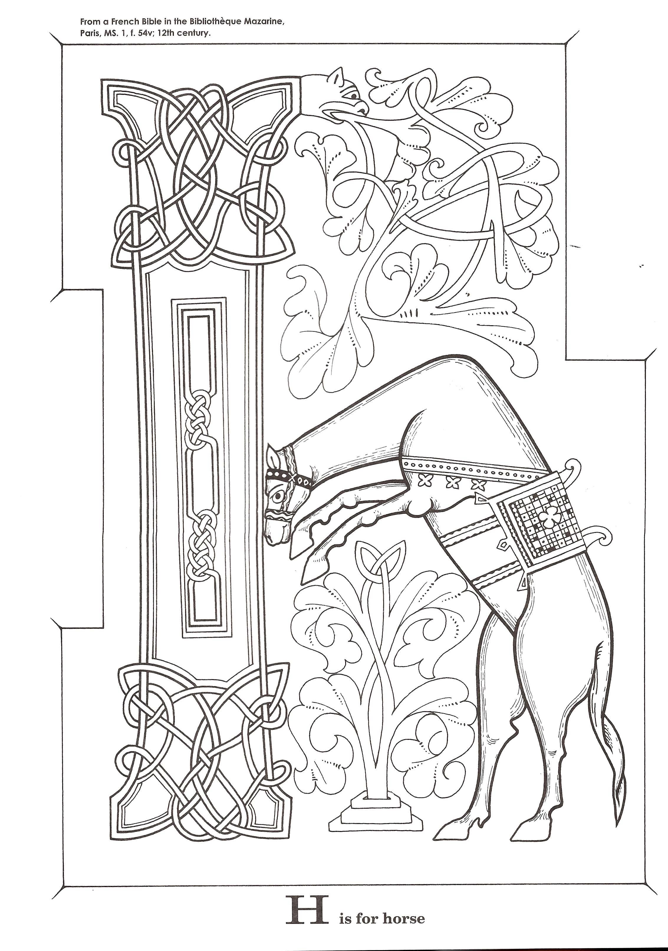 Bellerophon Books - Wholesale Coloring & Activity Book - Adult - A Medieval Alphabet to Illuminate1