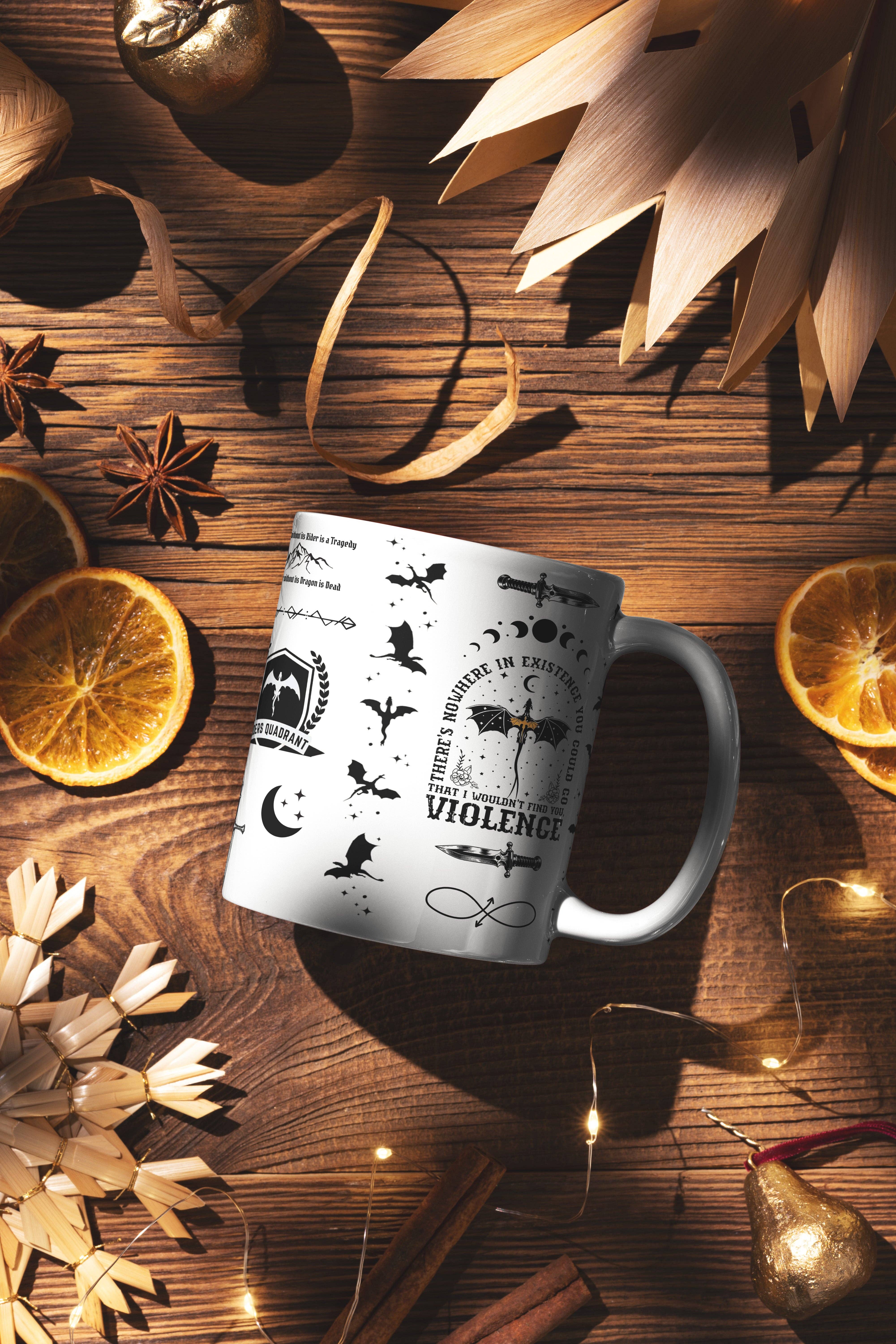 MagicMerchEmporium – wholesale Coffee mug – Fourth Wing Dragon Mug3