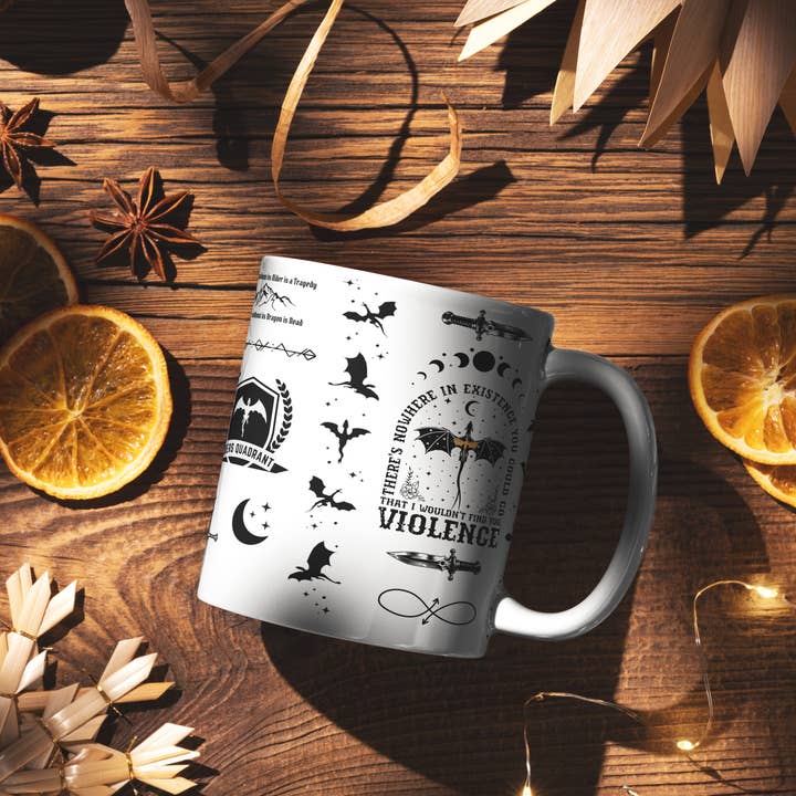 MagicMerchEmporium – wholesale Coffee mug – Fourth Wing Dragon Mug3