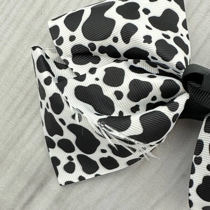 Clover Cottage - Wholesale Hair Bow - Kids - 20 Cow Print Hair Bows - 1 Pack Discount