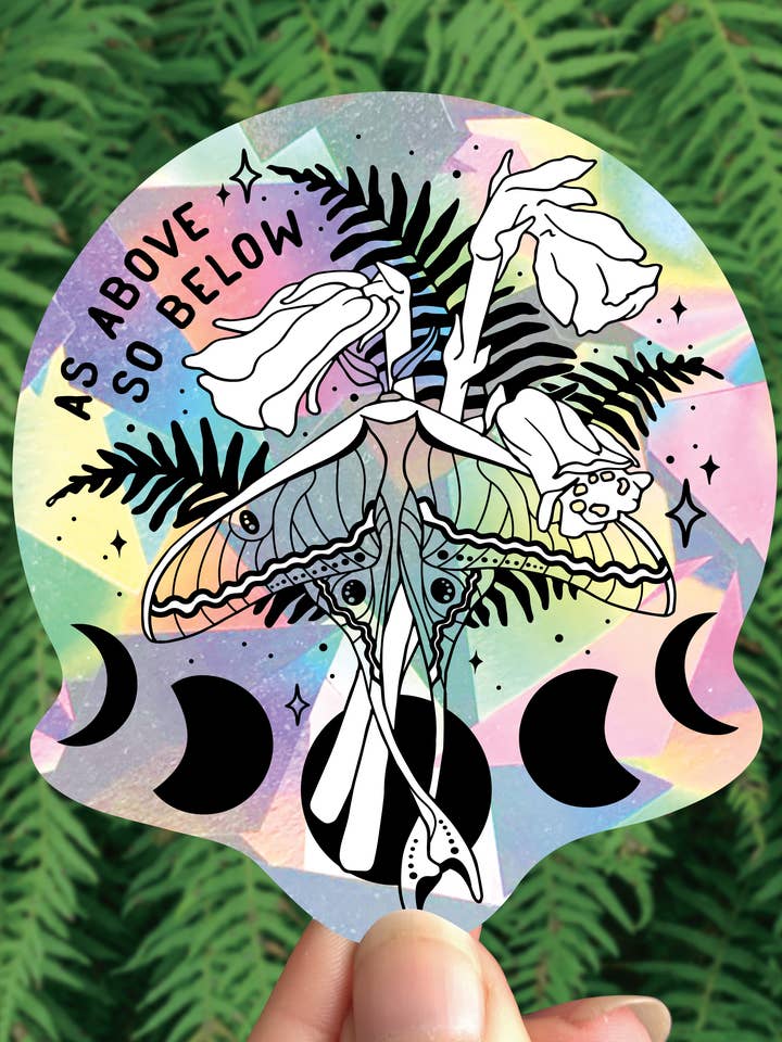 Som ovenfor så nedenfor - Rainbow Maker - Luna Moth PNW Ghost Moon for engroshandel hos Crafted from Scratch