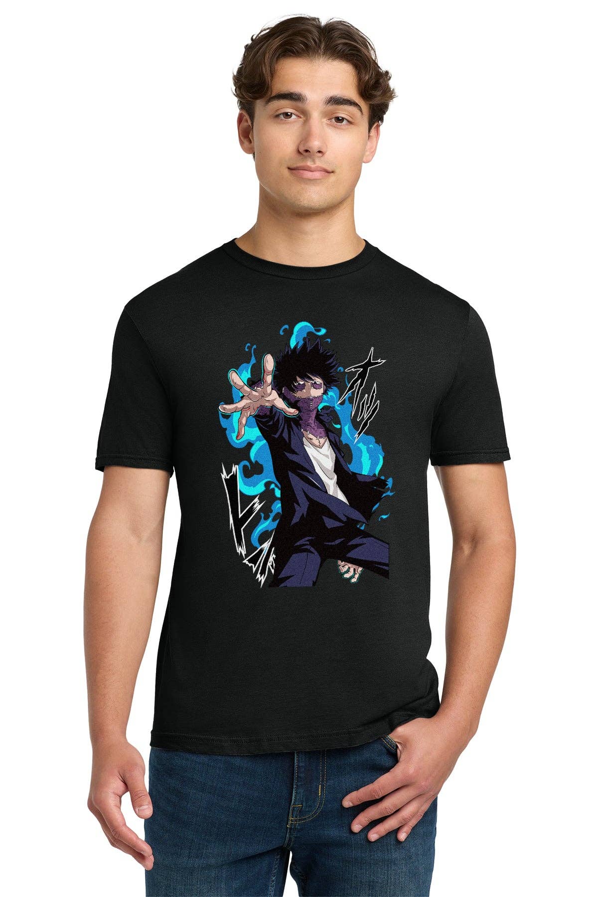 Fundom - Wholesale T-shirt met print - Uniseks - My Hero Academia Dabi Blauw Vlam Volwassen Unisex T-Shirt1