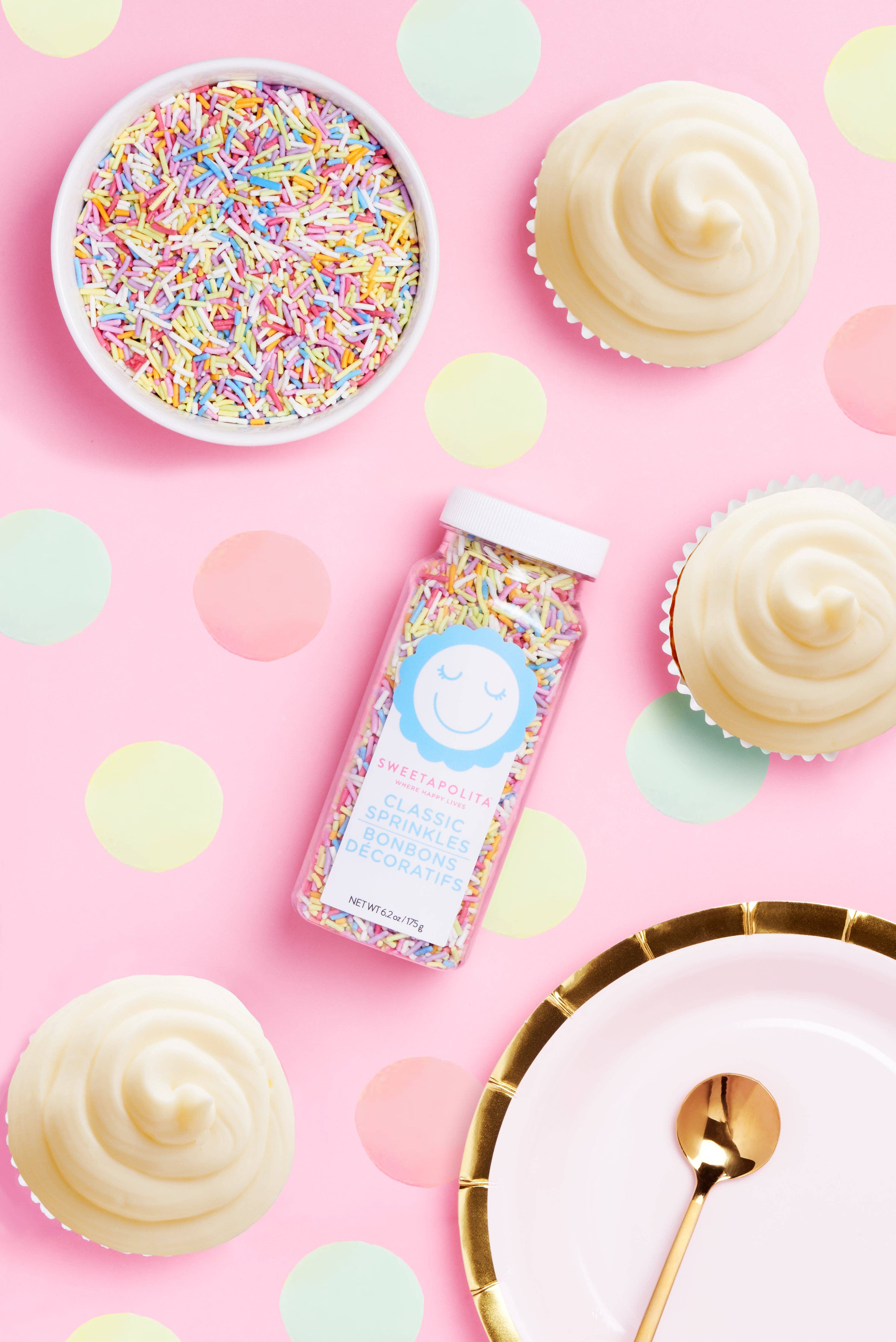 Sweetapolita - Wholesale Sprinkles - NATURAL RAINBOW CRUNCHY SPRINKLES 4oz Bottle1