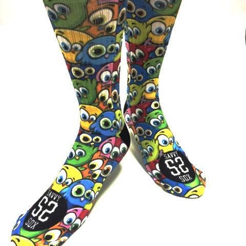 HAPPY BIRDS HATCHLINGS Fun Cartoon Socks for wholesale by Savvy Sox
