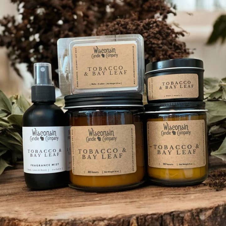 Wisconsin Candle Company - Vente Bougie en bocal - Tabac et feuille de laurier5