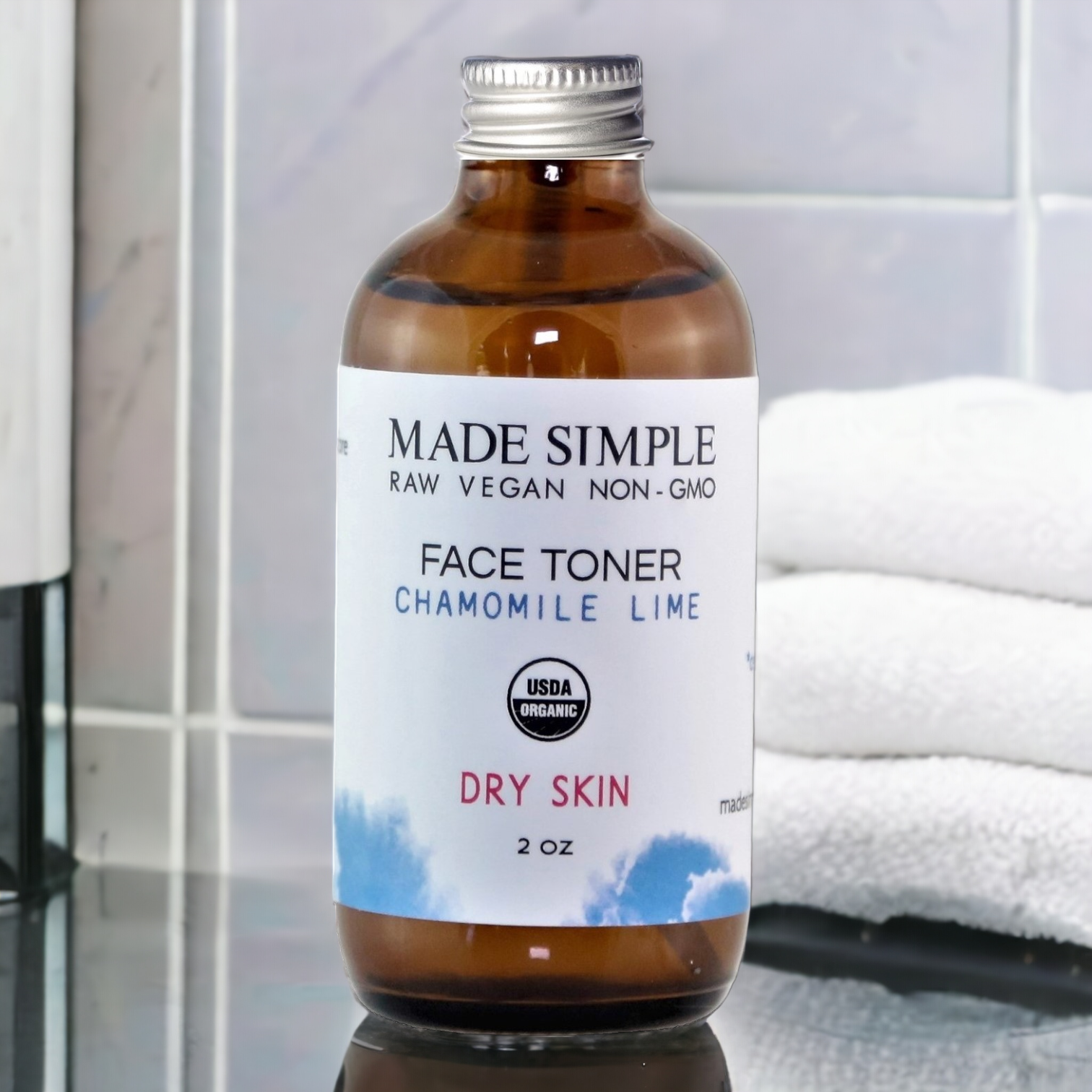 Made Simple Skin Care – Engroshandel Ansigtstoner – Kamille Lime Ansigtstoner til Tør Hud - Økologisk & Vegansk3