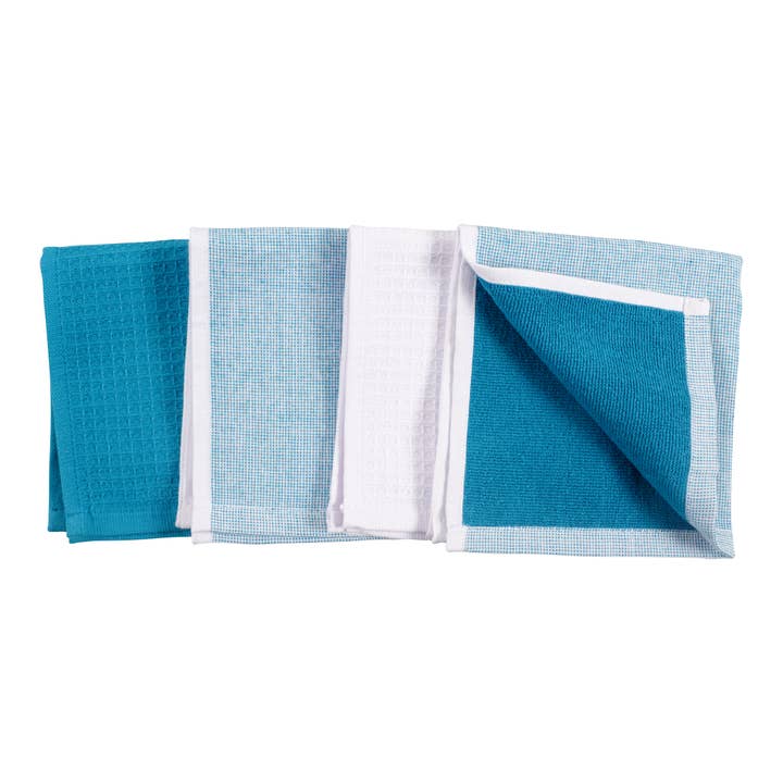 KAF Home – wholesale Kökshandduk/Disktrasa – KAF Home Linden Vändbar Frottédiskduk Set med 4
