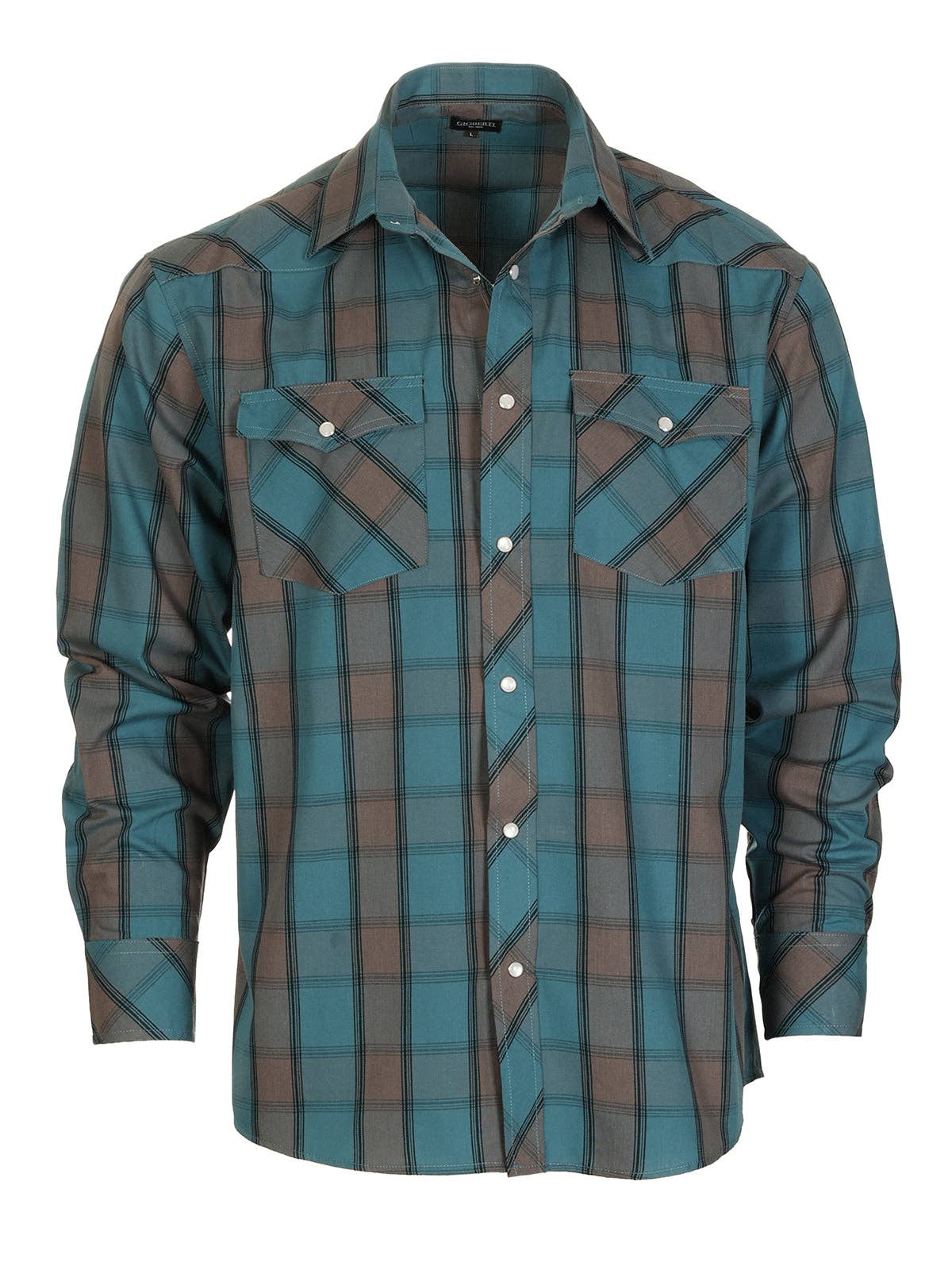 b-one inc – wholesale Buttoned-down shirt – Men's – Men's Pearl Snap Button Down Plaid Long Sleeve Western Shirt4
