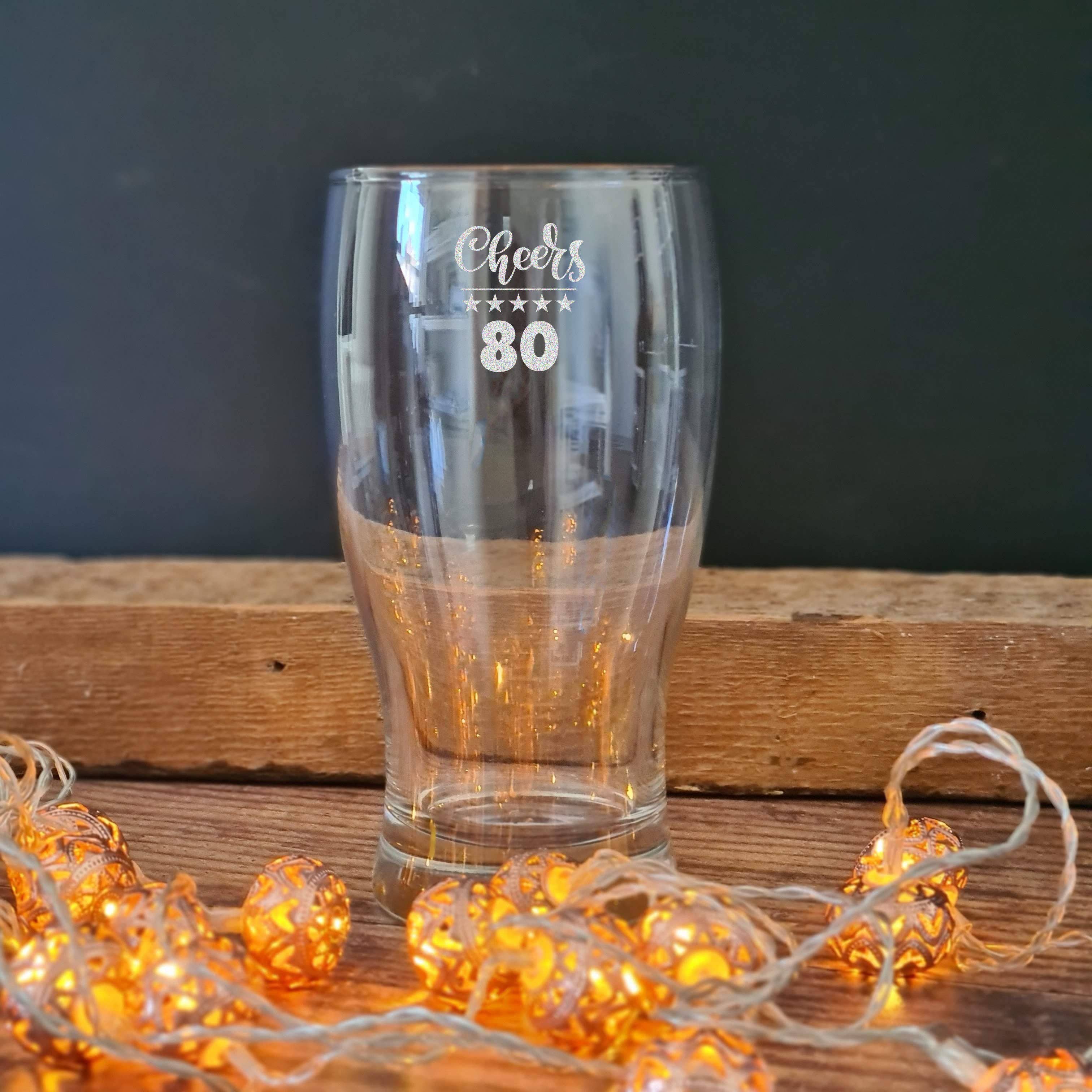 Afewhometruths – wholesale Beer glass/mug – 80th Birthday Gift Pint Glass1