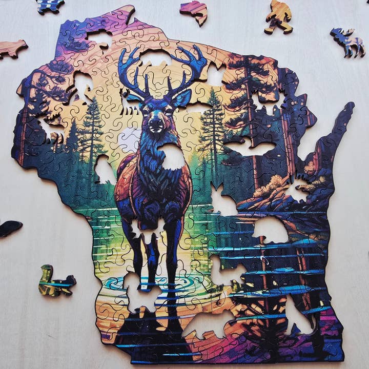 Art Factory LLC - Wholesale Puzzle - Adult - Wisconsin wooden puzzle3