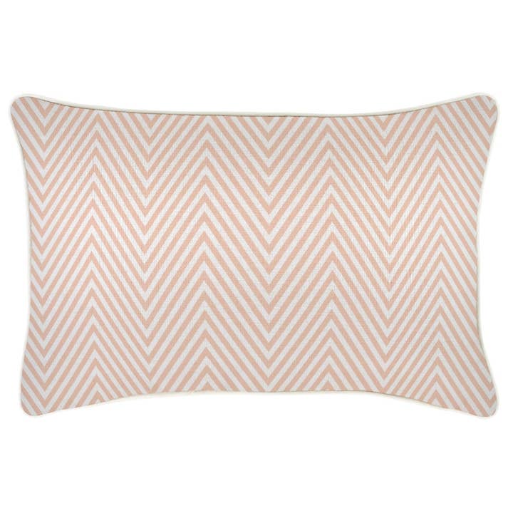 Cushion Cover-With Piping-Zig Zag Blush-35cm x 50cm for wholesale by Escape To Paradise