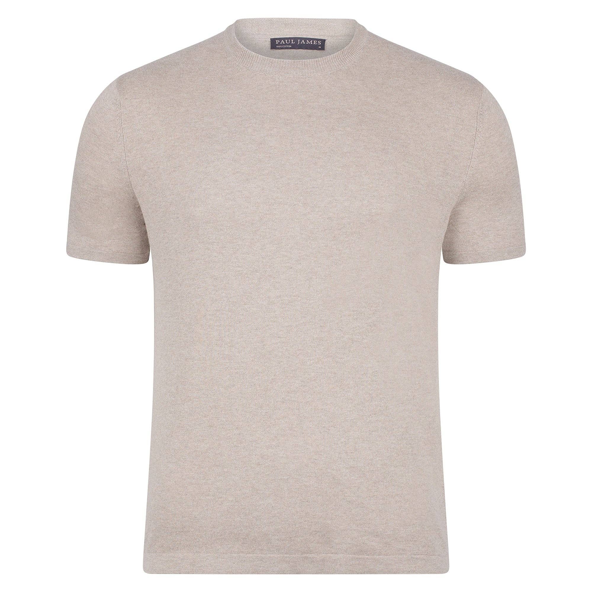 Paul James Knitwear - Wholesale T-Shirt - Men's - Mens Ultra Fine Cotton Knitted T-Shirt45