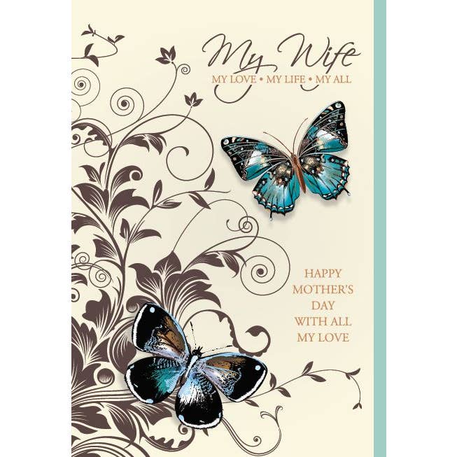 Mother's Day Wife Greeting Cards - Celebration Message for wholesale by InterGreet.com