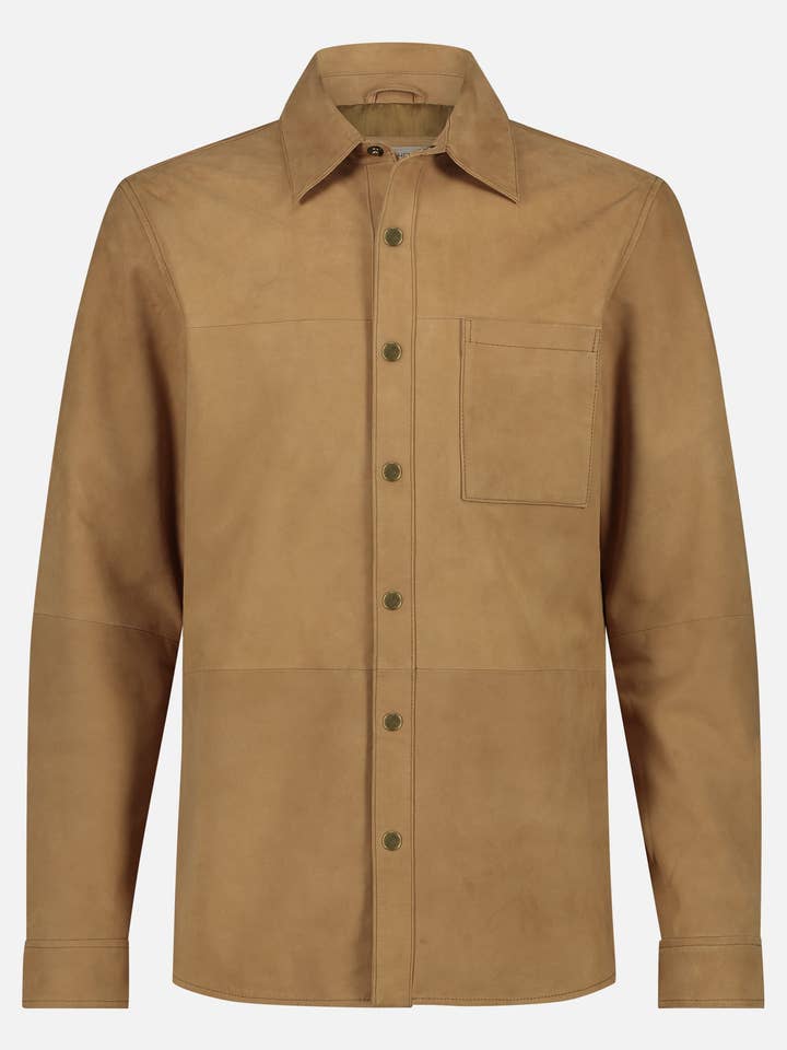 Charles | Men’s Classic Leather Shirt Jacket for wholesale by Amsterdam Heritage Men's