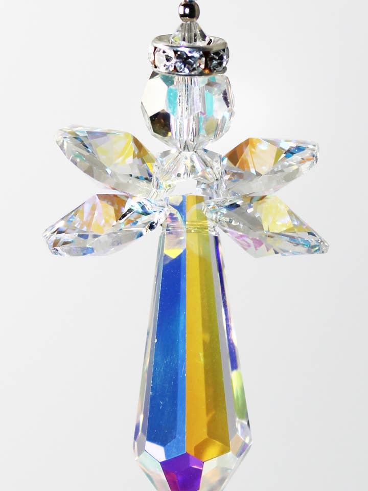 Angel Suncatcher Aurora Borealis (AB) Crystal pour la vente par Silver Deer Crystal