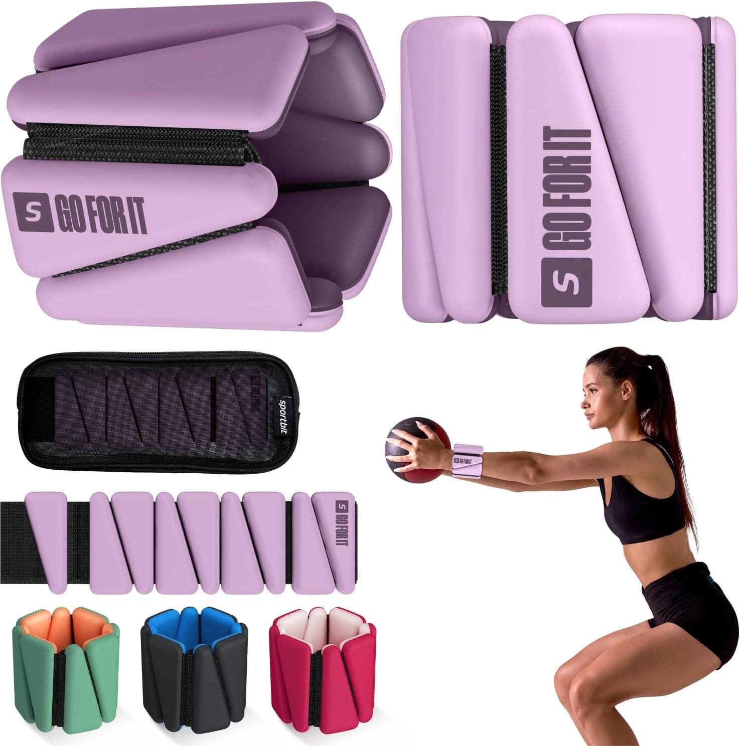 Sportbit - Wholesale Fitness Equipment - SPORTBIT Wrist and Ankle Weights for Women - Set of 2 (1lb Each) Wearable Ankle & Wrist Weights18