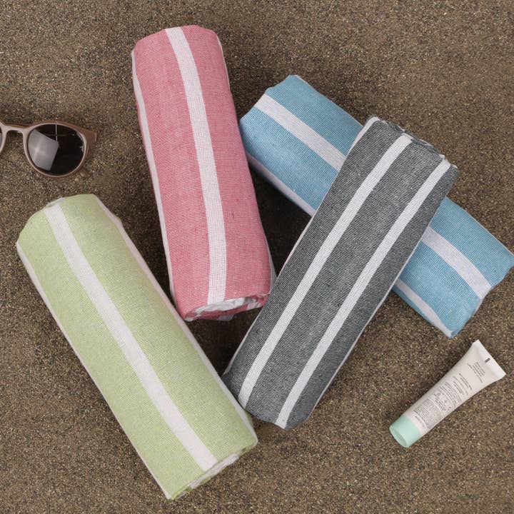 HERLOOM TOWELS - Wholesale Beach Towel - Classic Striped Turkish Towel, Lightweight Cotton Towel27